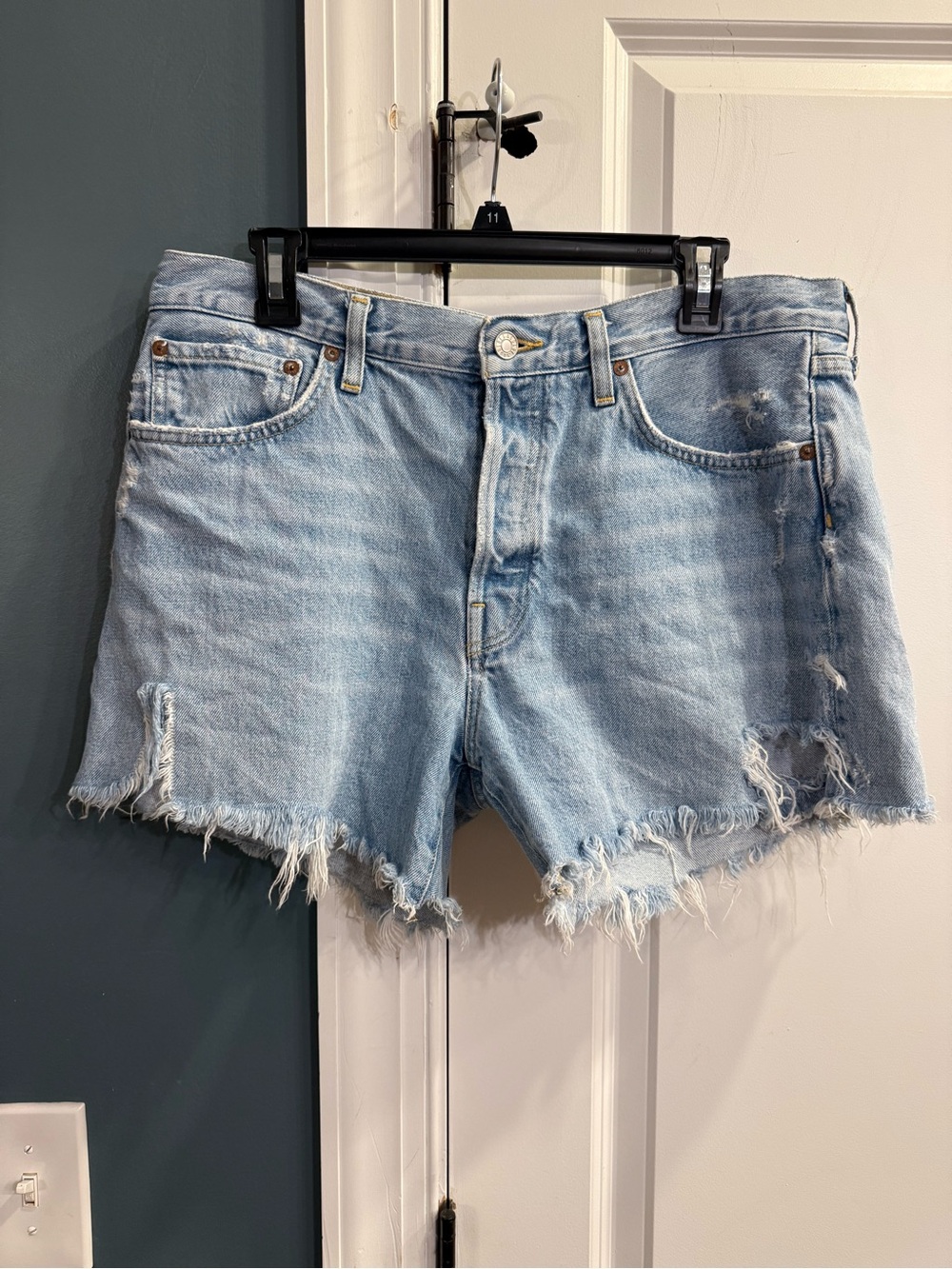 Agolde Denim Parker Long Shorts